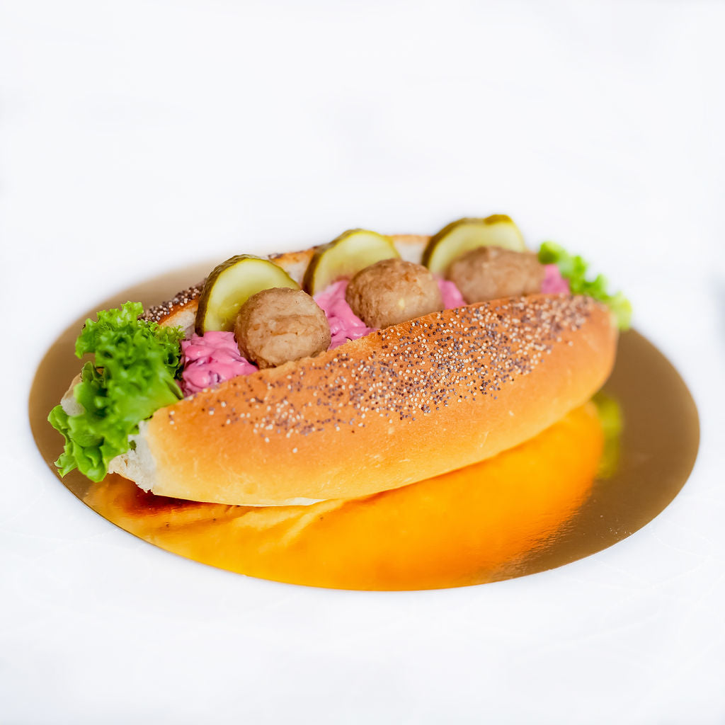 Baguette Köttbullar/Rödbetssallad